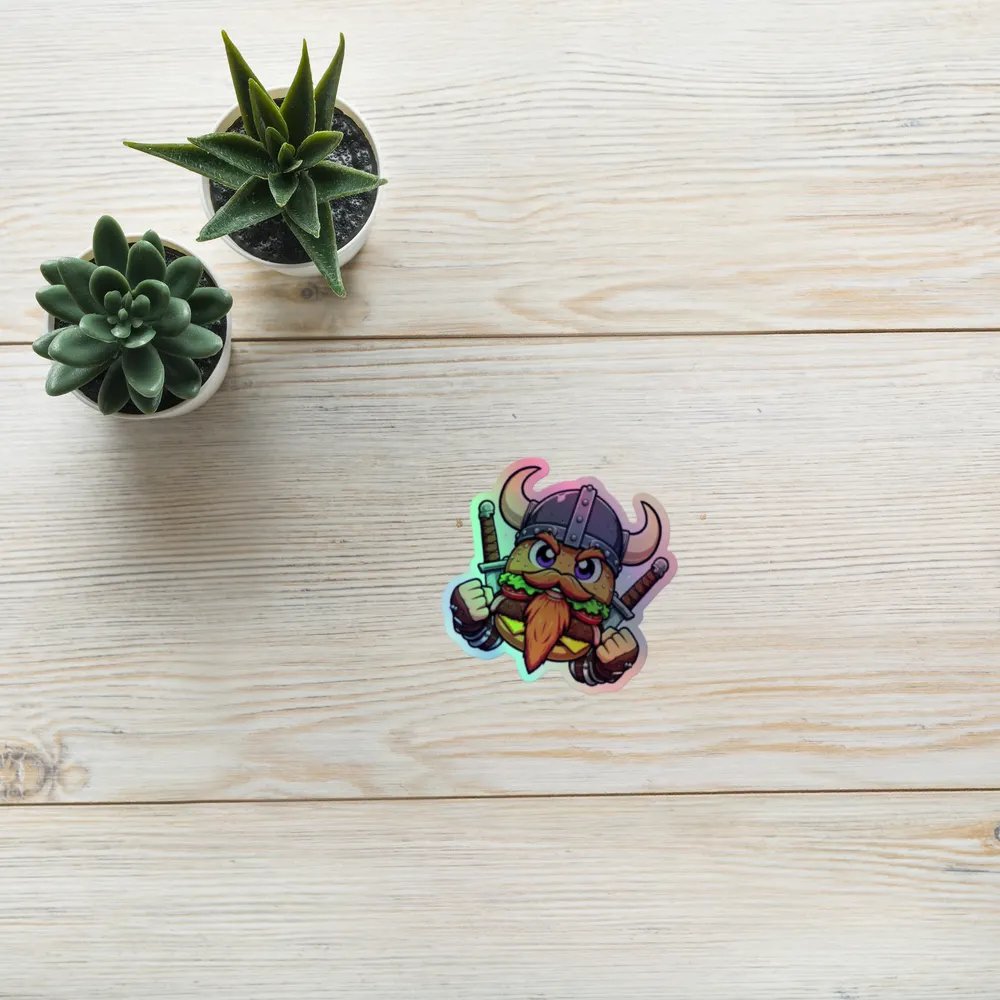 Viking Burger Holographic Sticker Sheet product image (10)