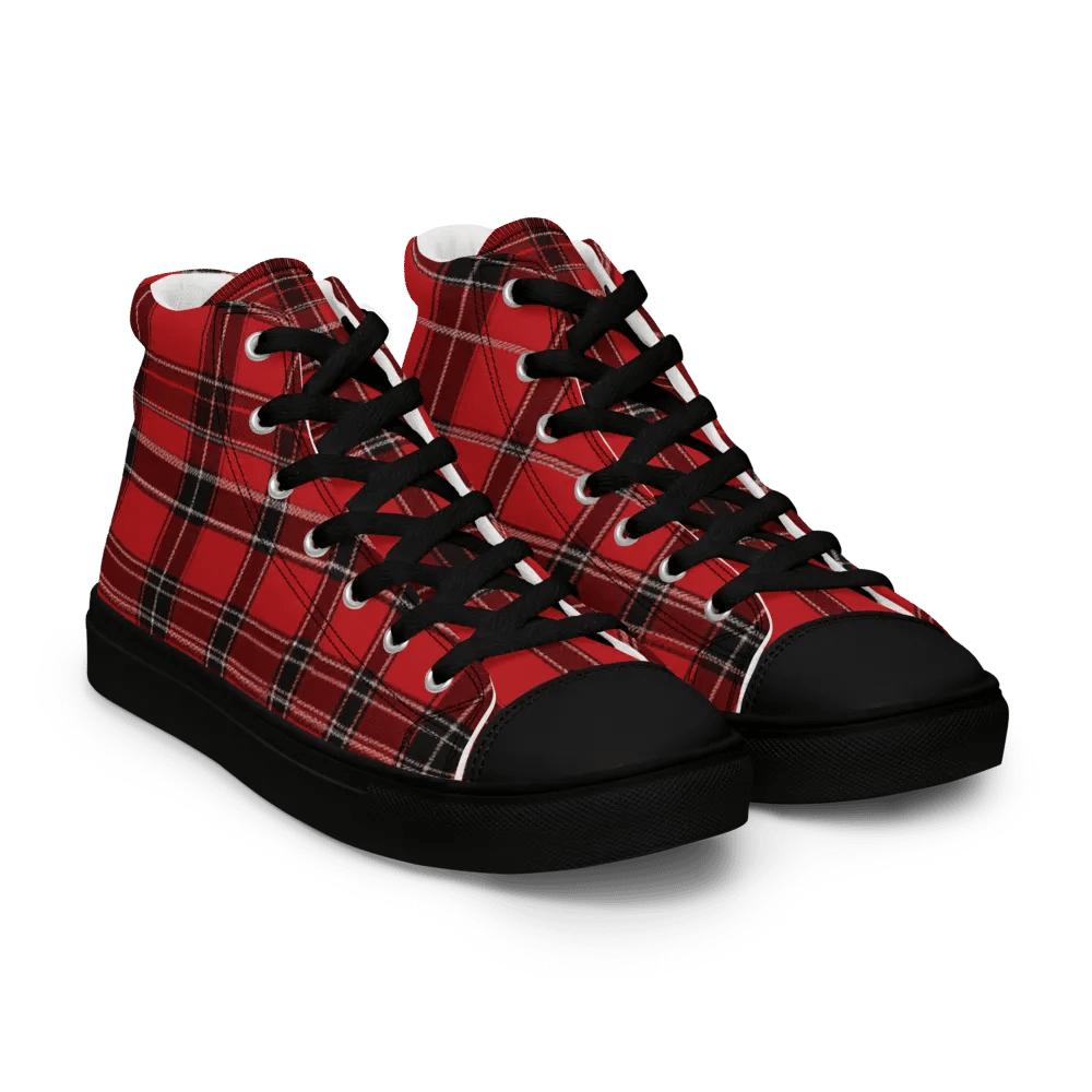 Red Tartan Shoes - Men's High Tops product image (6)