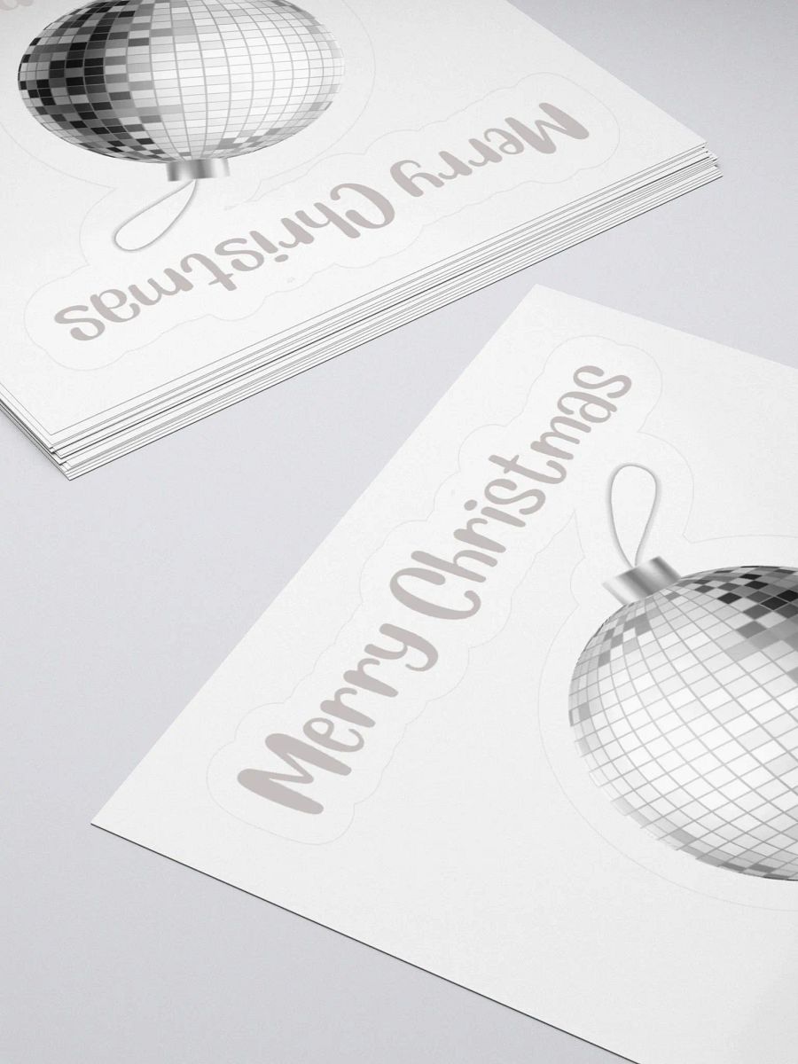 Sparkling Christmas Mirrorball Sticker - Silver product image (10)