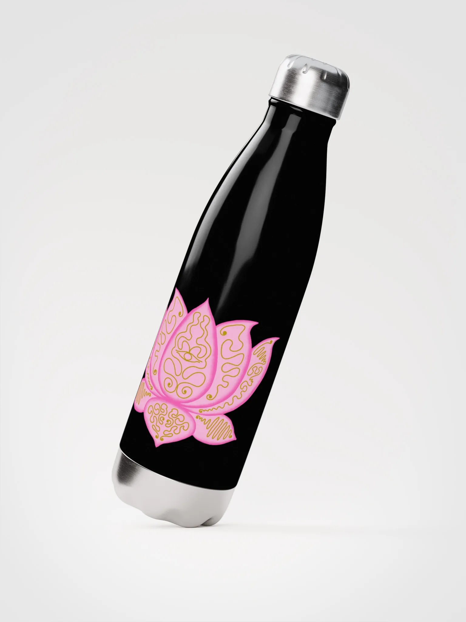 Golden Lotus Stainless Steel Water Bottle product image (2)