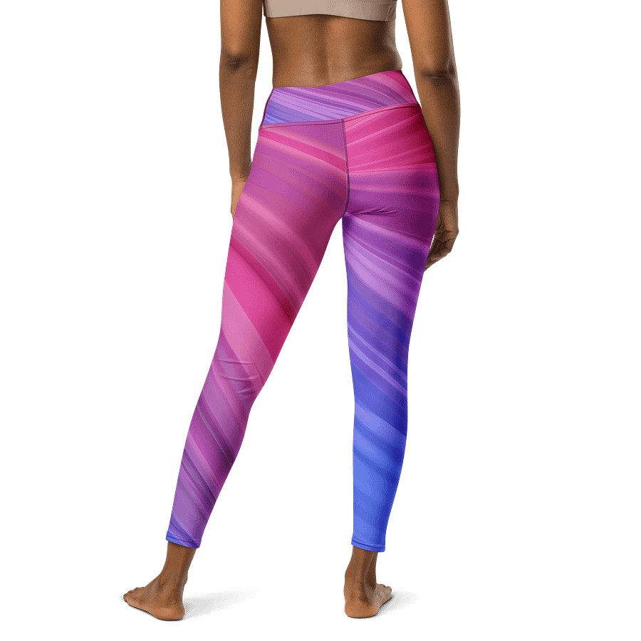 Aurora Wave High-Waisted Leggings - Gradient Color Flow product image (2)