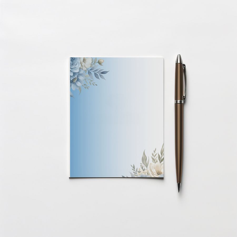 Floral Letter Writing Digital Paper Collection product image (5)