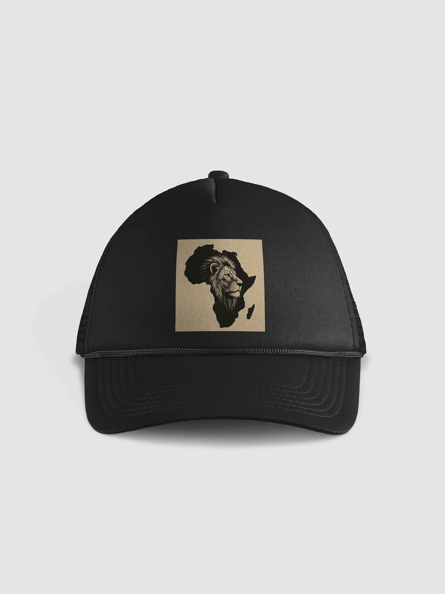Valucap Foam Trucker Hat with African continet and lion image product image (1)