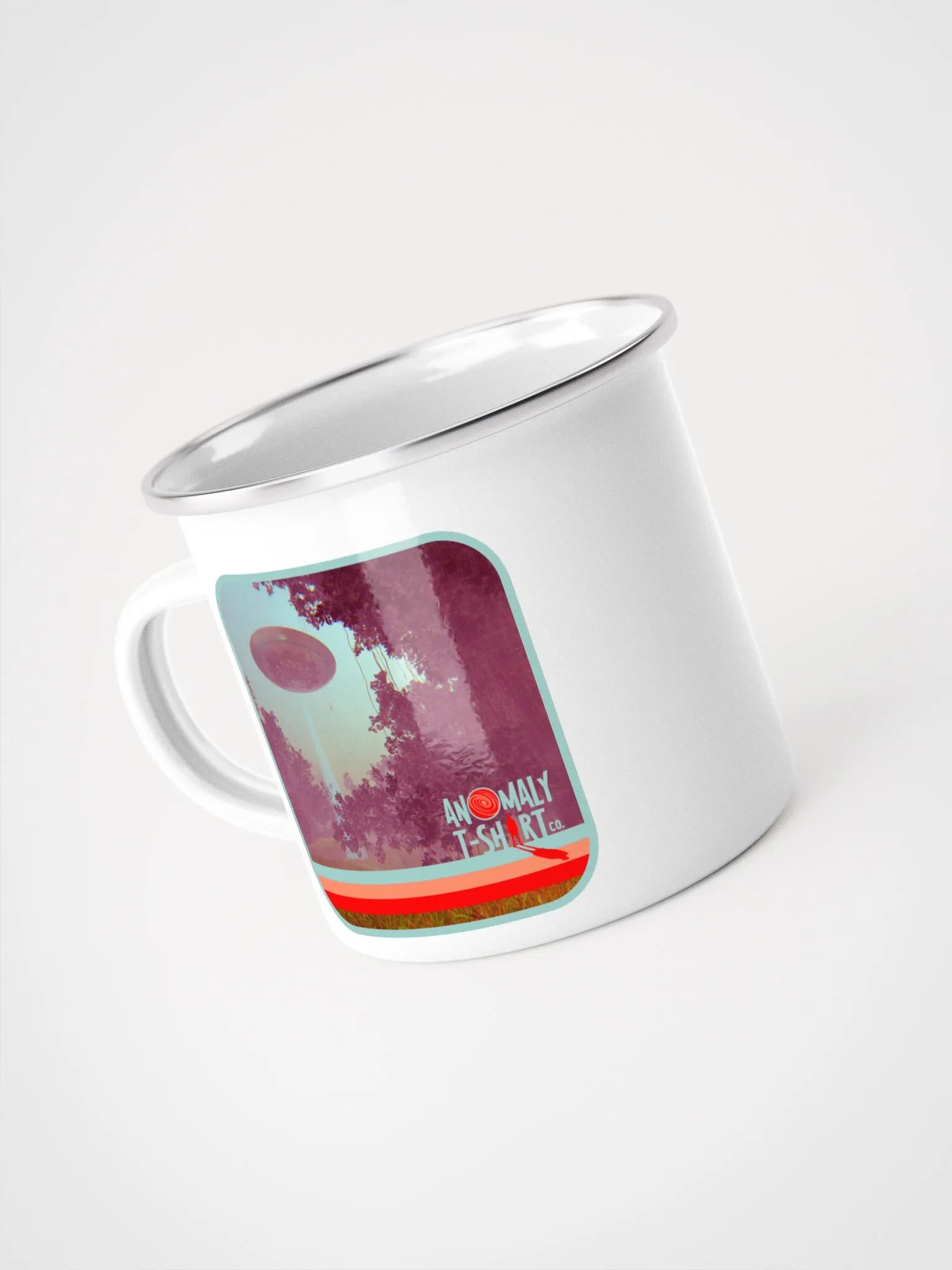 Vintage UFO Beam Enamel Mug product image (5)