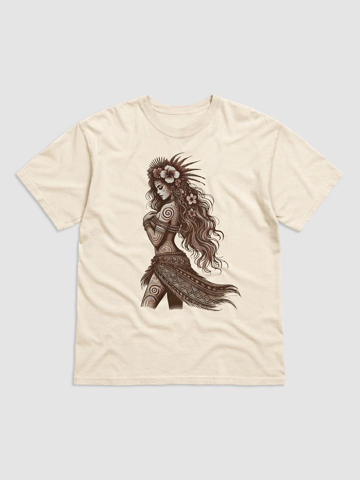 Polynesian Art Tribal T-Shirt, Island Goddess Design, Hawaiian Tropical Shirt, Beach Vacation Top, Ocean Graphic Tee product image (2)