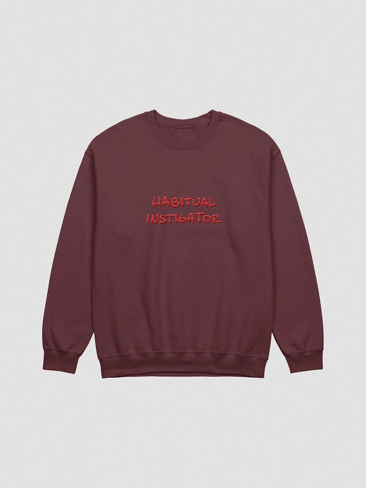 HABITUAL INSTIGATOR (lg. design, red thread) embroidered crewneck product image (7)
