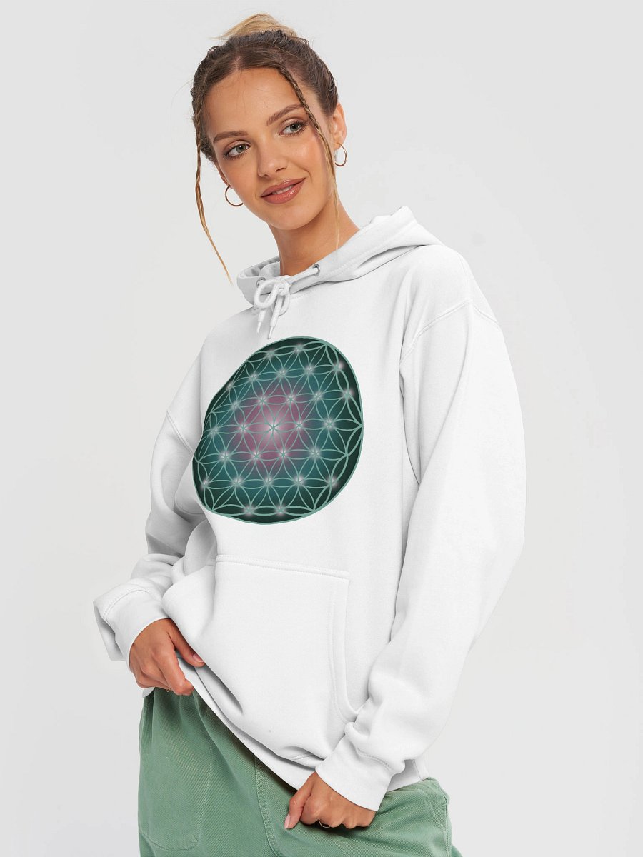 Flower of Life Sacred Geometry Design - Spiritual Symbol Art, Creation Blueprint Print, Hoodie product image (6)