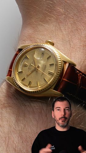 Charlotte picked out this linen dial Rolex Day-Date 1803 from around 1972 and I immediately stole it as soon as it arrived 😜
...
