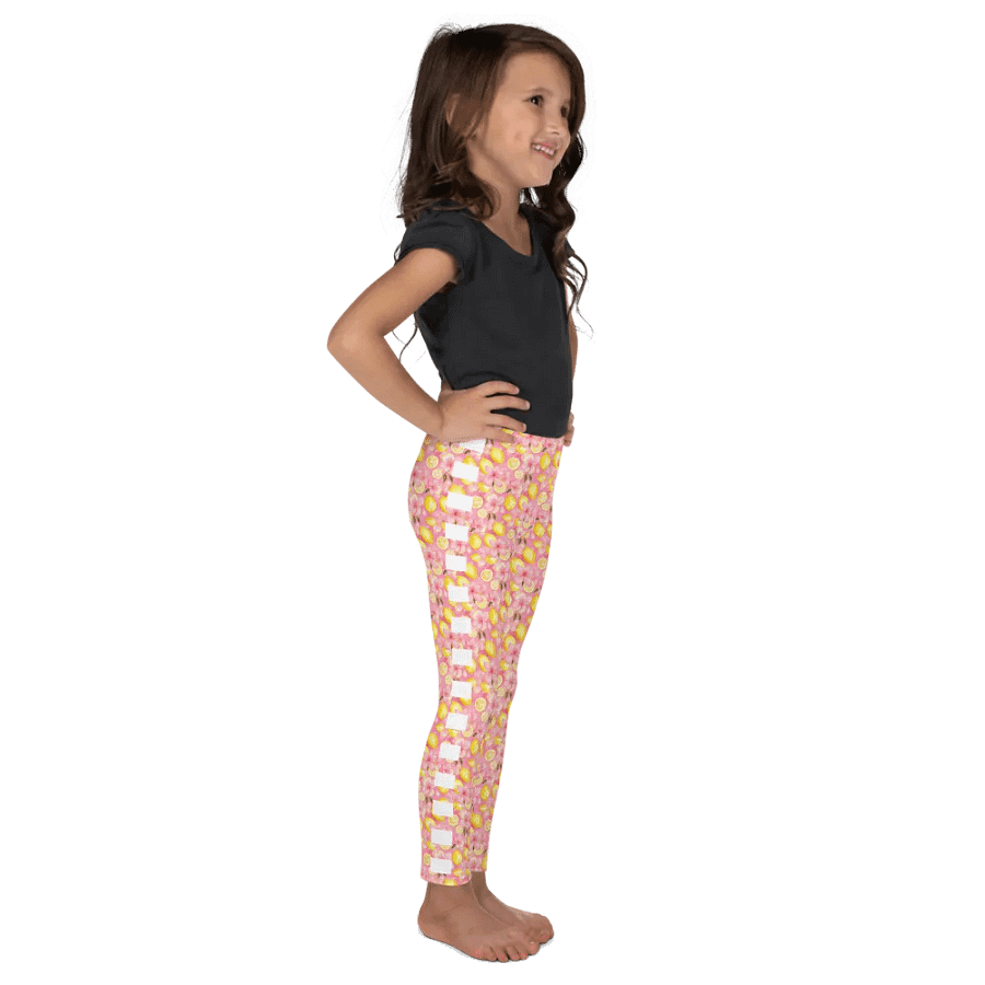 Spring 'Sweet lemons' Striped Sporty Leggings for Girls product image (6)