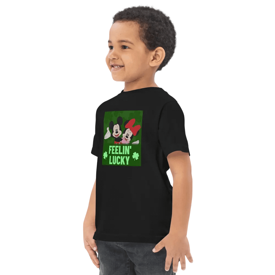 Mickey and Minnie mouse green style (art by Dina R.) acrylic painting picture - Rabbit Skins Toddler Jersey T-Shirt product image (7)