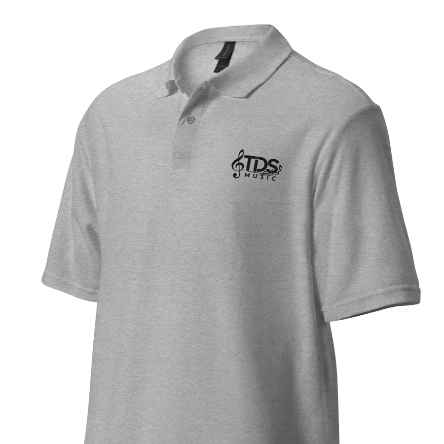 TDS Music Unisex Pique Polo Shirt in White, Navy, Gray, and Black (S-4XL) product image (4)