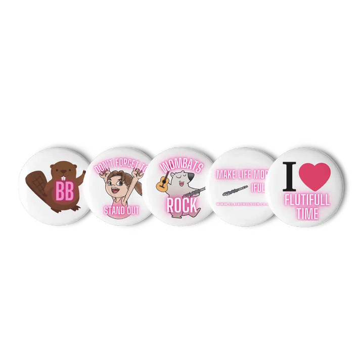 Flutifull Emoji Pin Button Set product image (3)