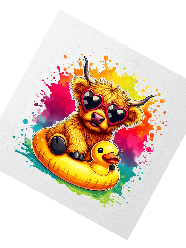 Vacation Vibes Cow Sticker product image (6)