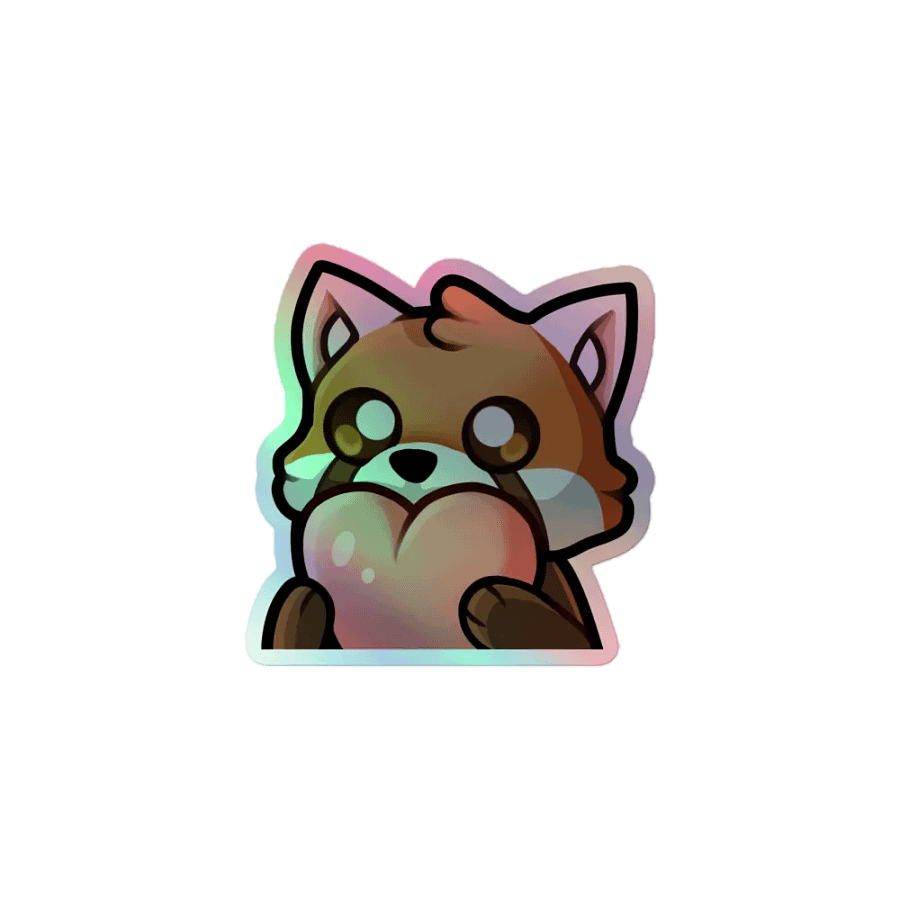 Love Struck Red Panda Holographic Sticker Sheet product image (1)