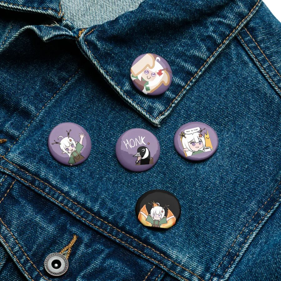 Set of 5 Silly Luna Pins/Badges/Buttons product image (5)