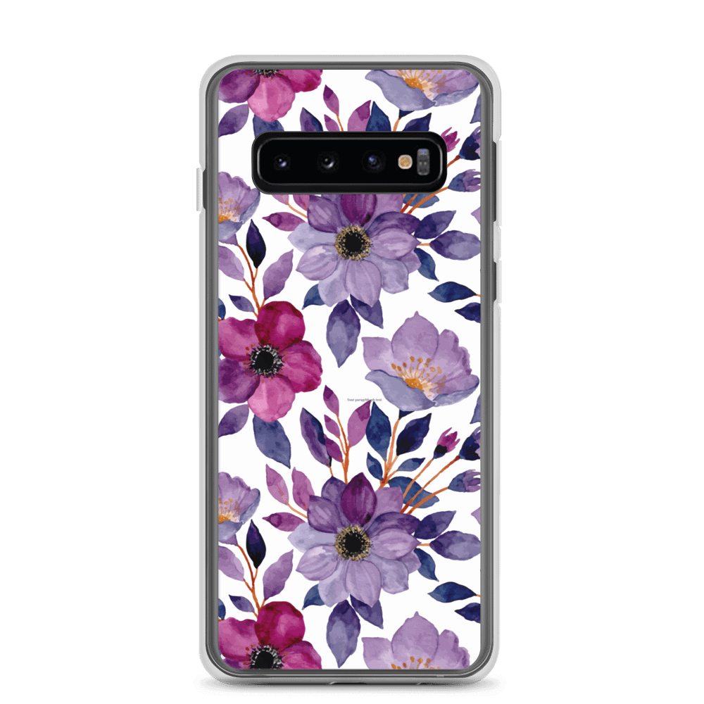 Purple Whimsical Floral Samsung® Clear Case product image (1)