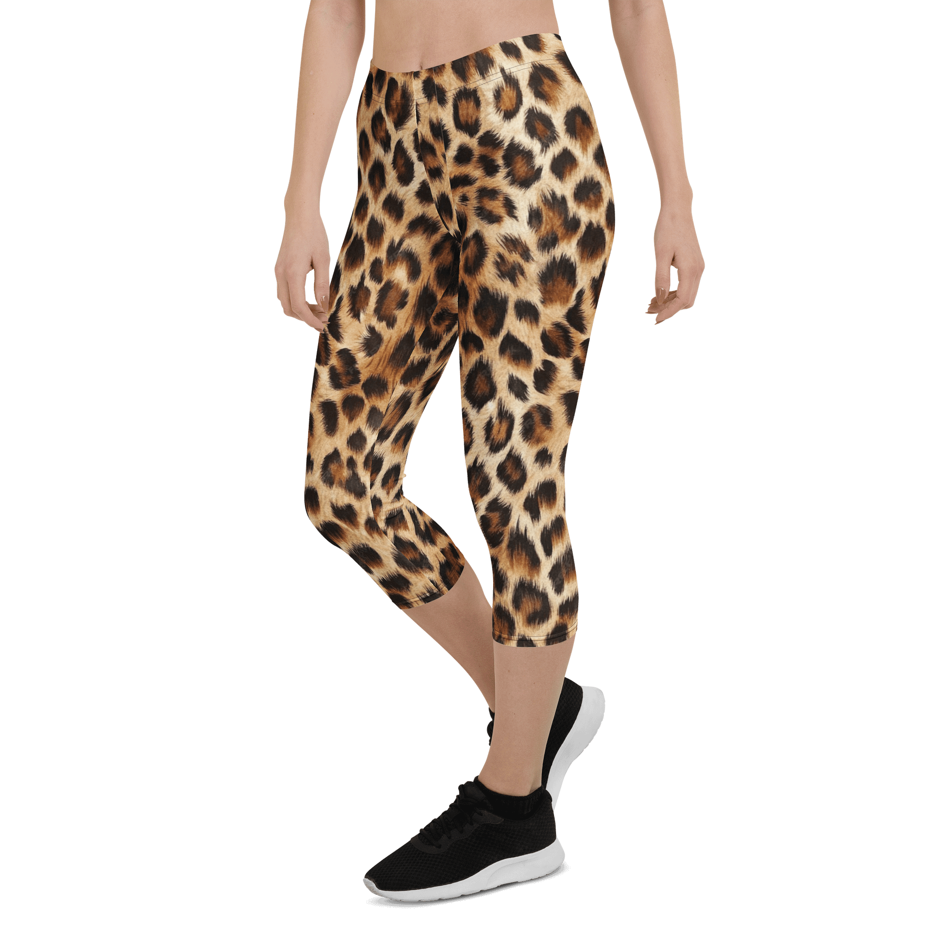 Leopard Skin Pattern Print Capri Leggings product image (5)