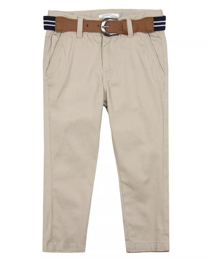 LOSAN Boy's Dress Chino Pants with Belt, Sizes 2-7 product image (1)