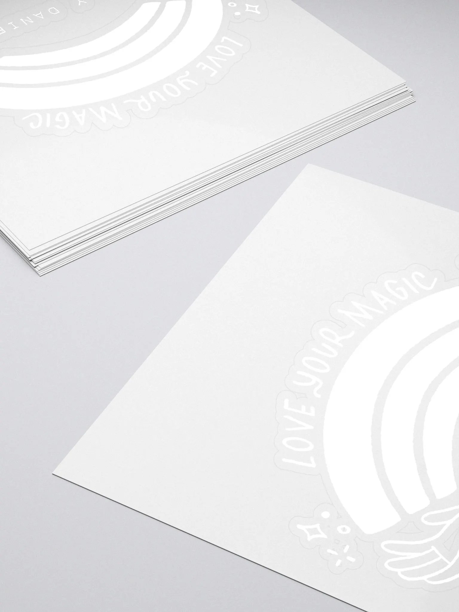 LOVE YOUR MAGIC RAINBOW STICKER (WHITE) product image (4)