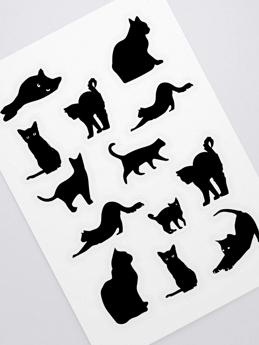 Black Cat Silhouettes Sticker Sheet product image (2)