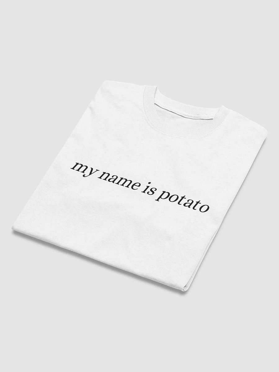 'my name is potato' shirt (black lettering) product image (18)
