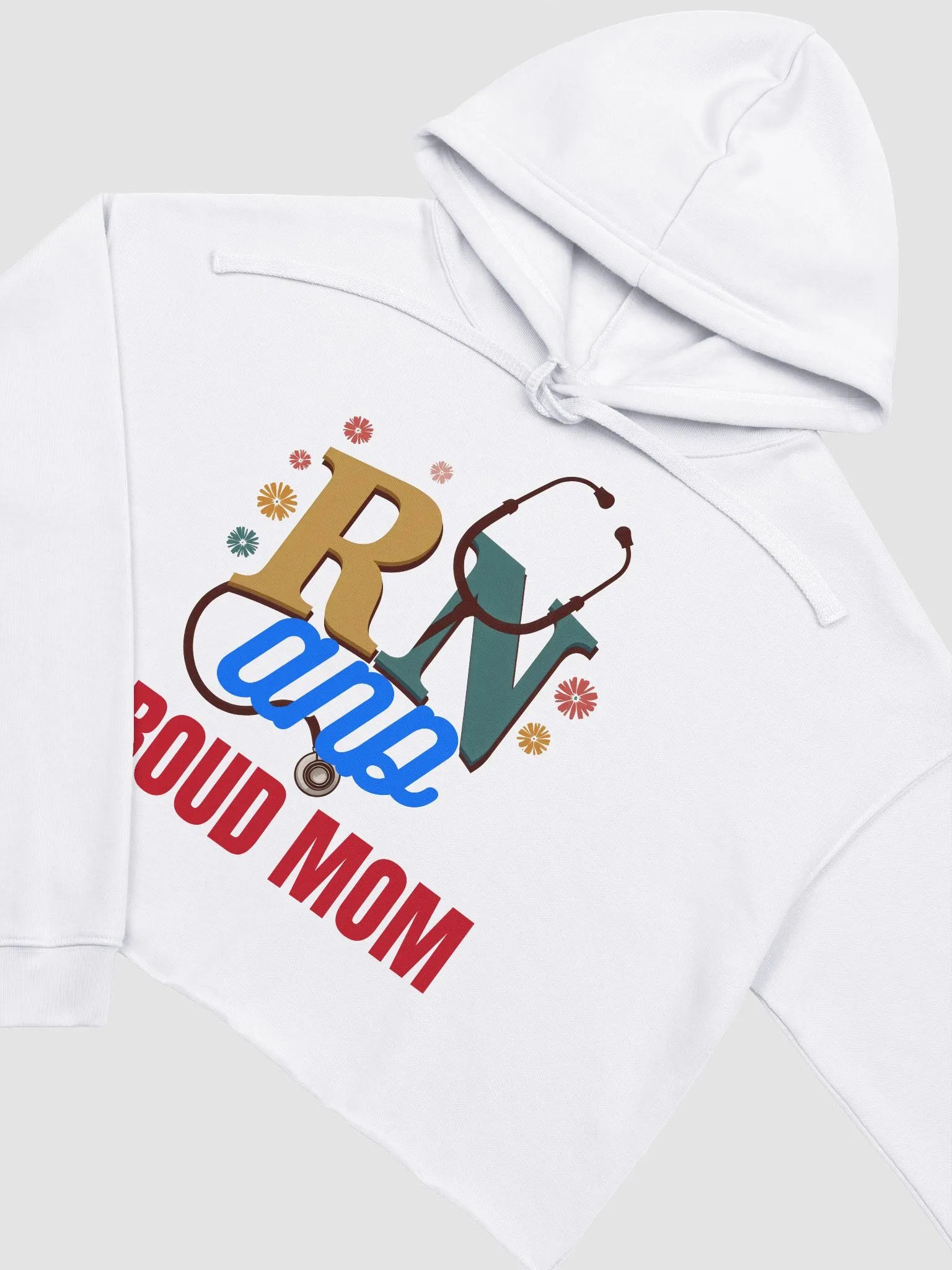 RN and Proud Mom Crop Hoodie product image (22)