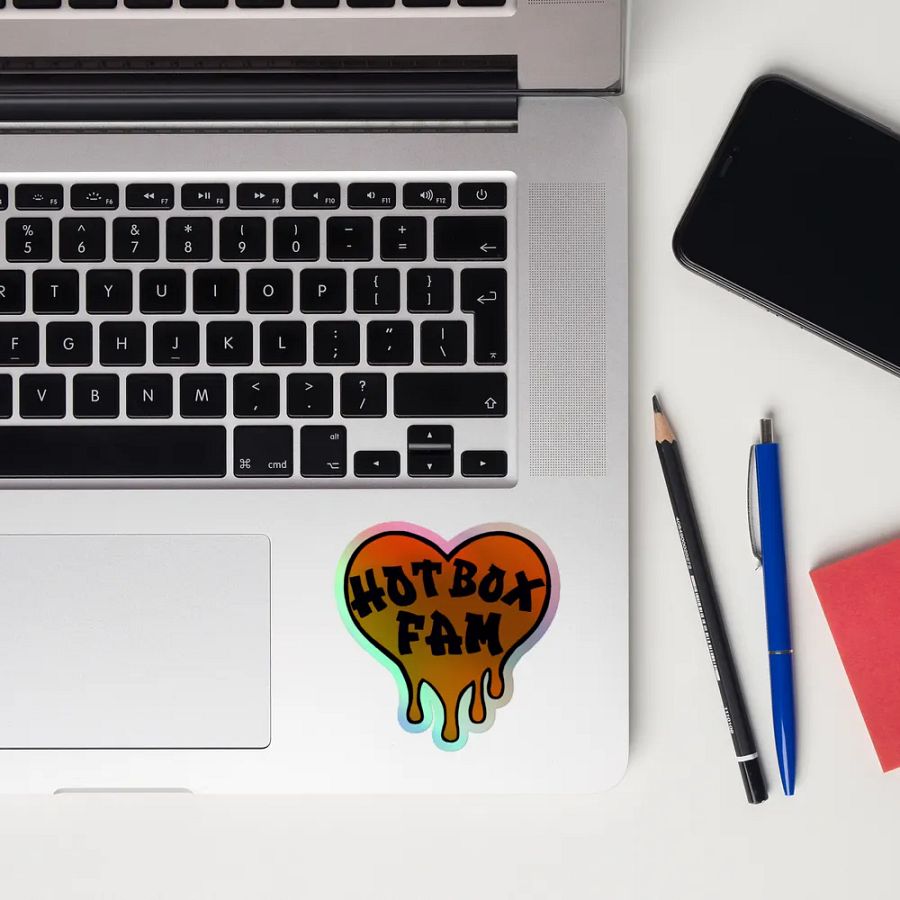 HOT BOX FAM SOLID ORANGE LOGO STICKER product image (12)