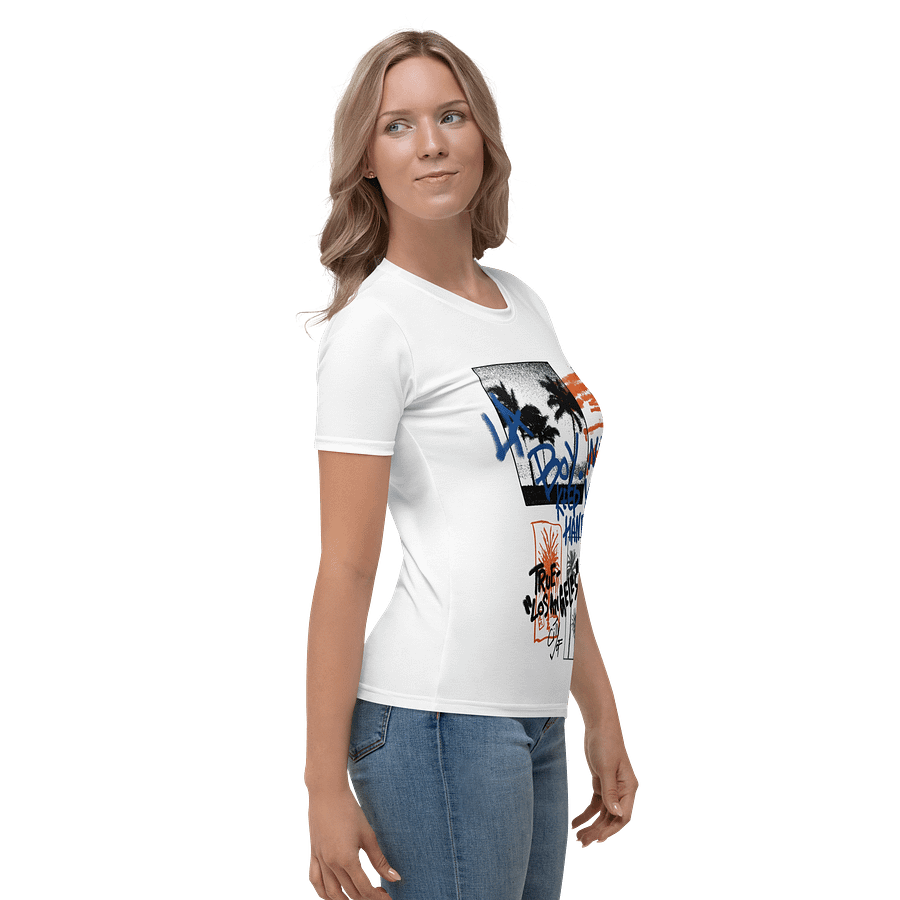 Women's Crew Neck T-Shirt Palm Three All-Over Print product image (4)