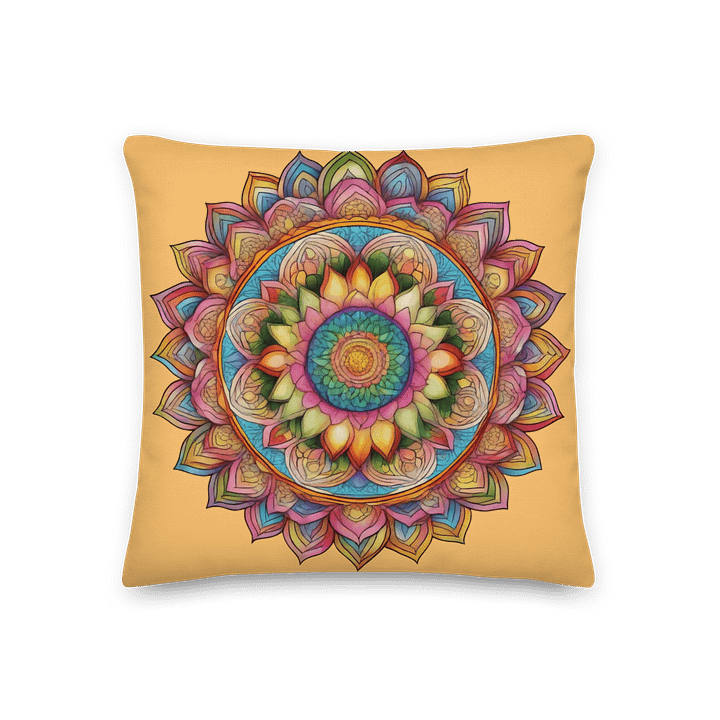 Golden Bloom Mandala - Pillow product image (1)
