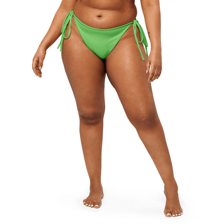 Stadium Grass Green Solid Color String Bikini Bottom product image (2)