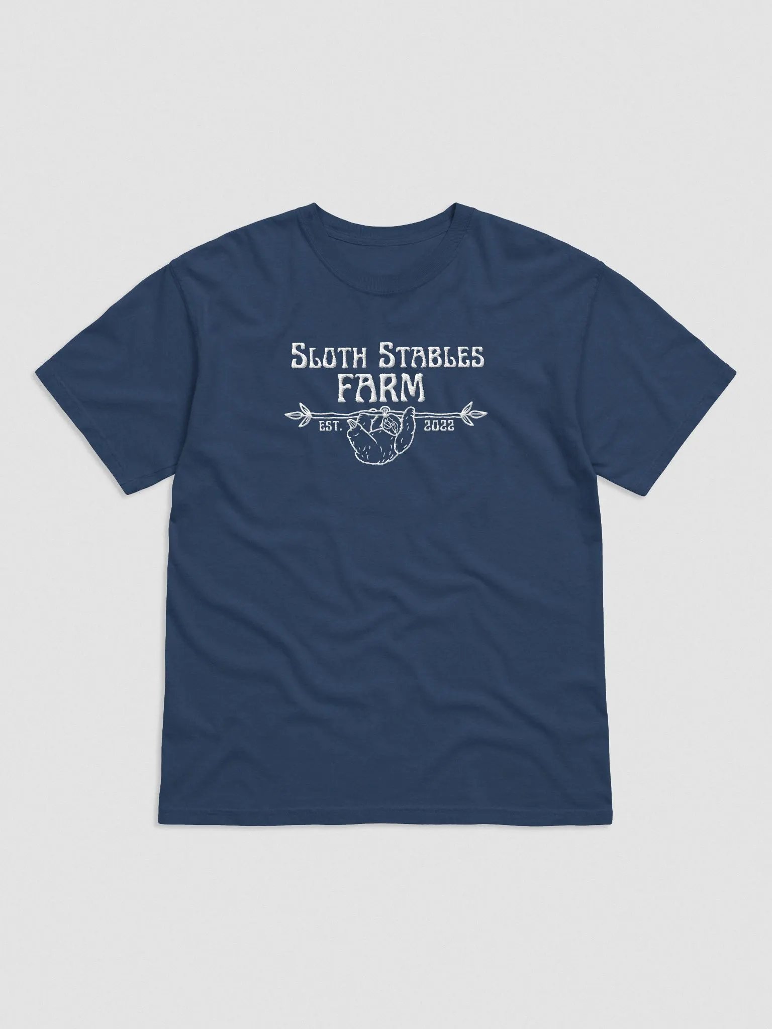 Sloth Stables Farm Tee - Embroidery White product image (2)