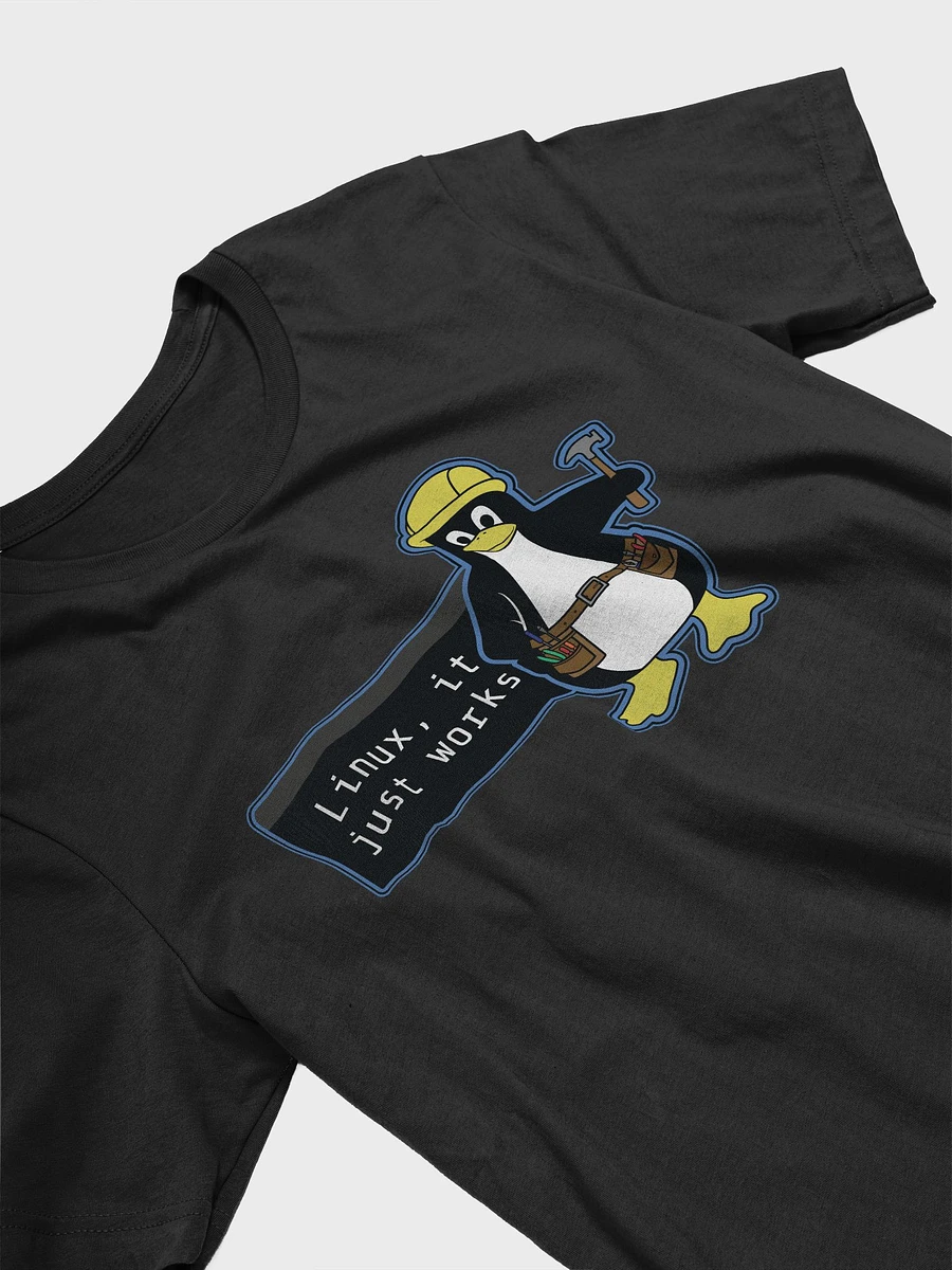 Linux it just works t-shirt - blue outline product image (31)