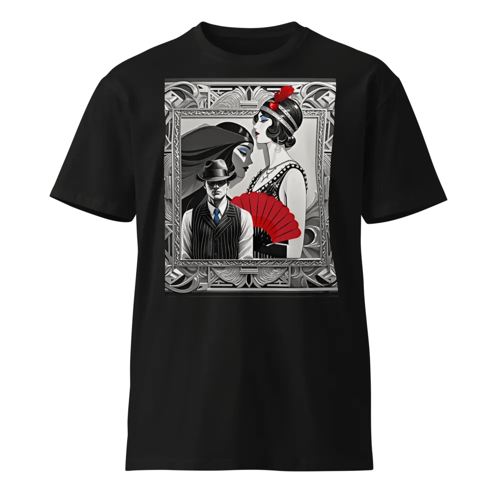 1920s Man and Glamorous Women in an Antique Frame - 100% Cotton T-Shirt product image (1)