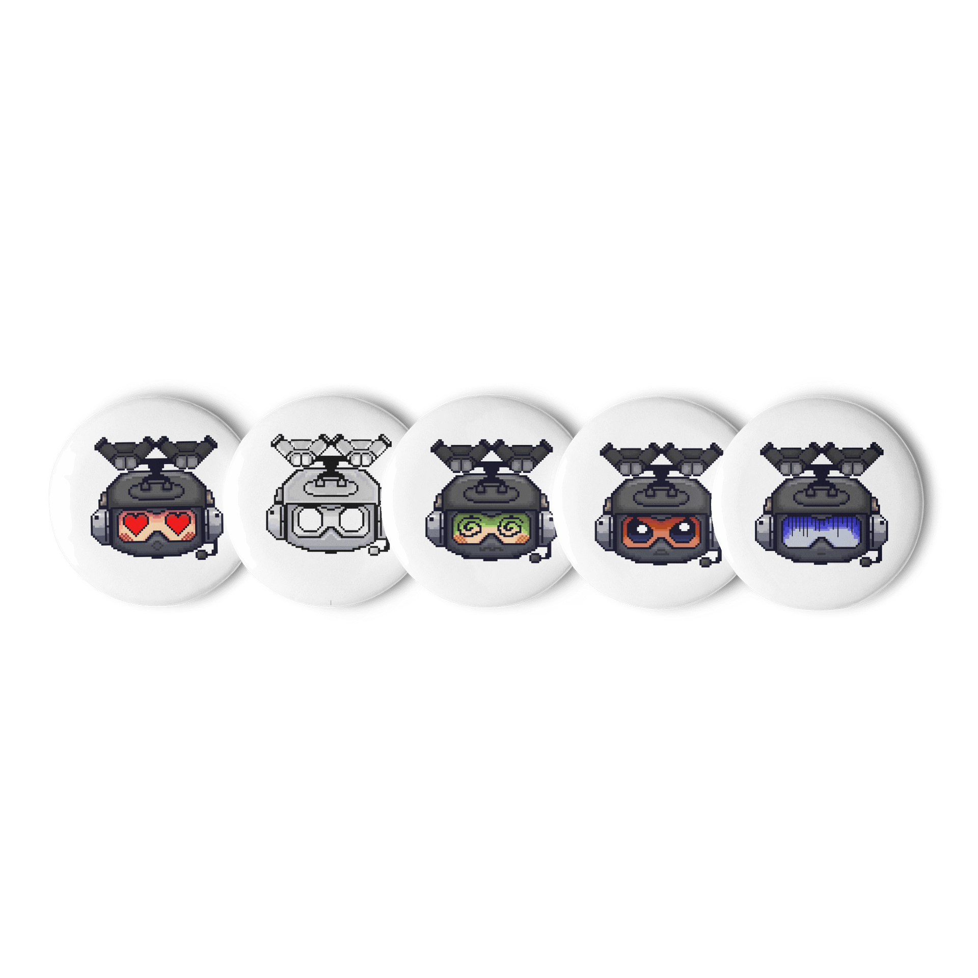 Set 5 Colored Pixy Pins By TikTok Creator SpSoldierPixel product image (1)