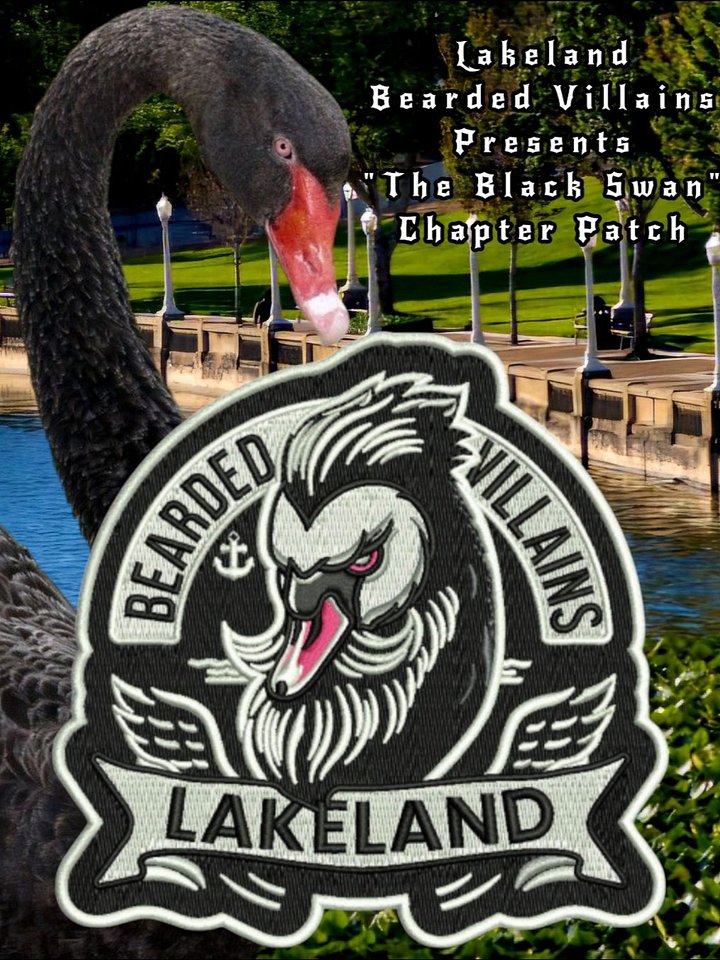 Black Swan Embroidered Patch product image (1)