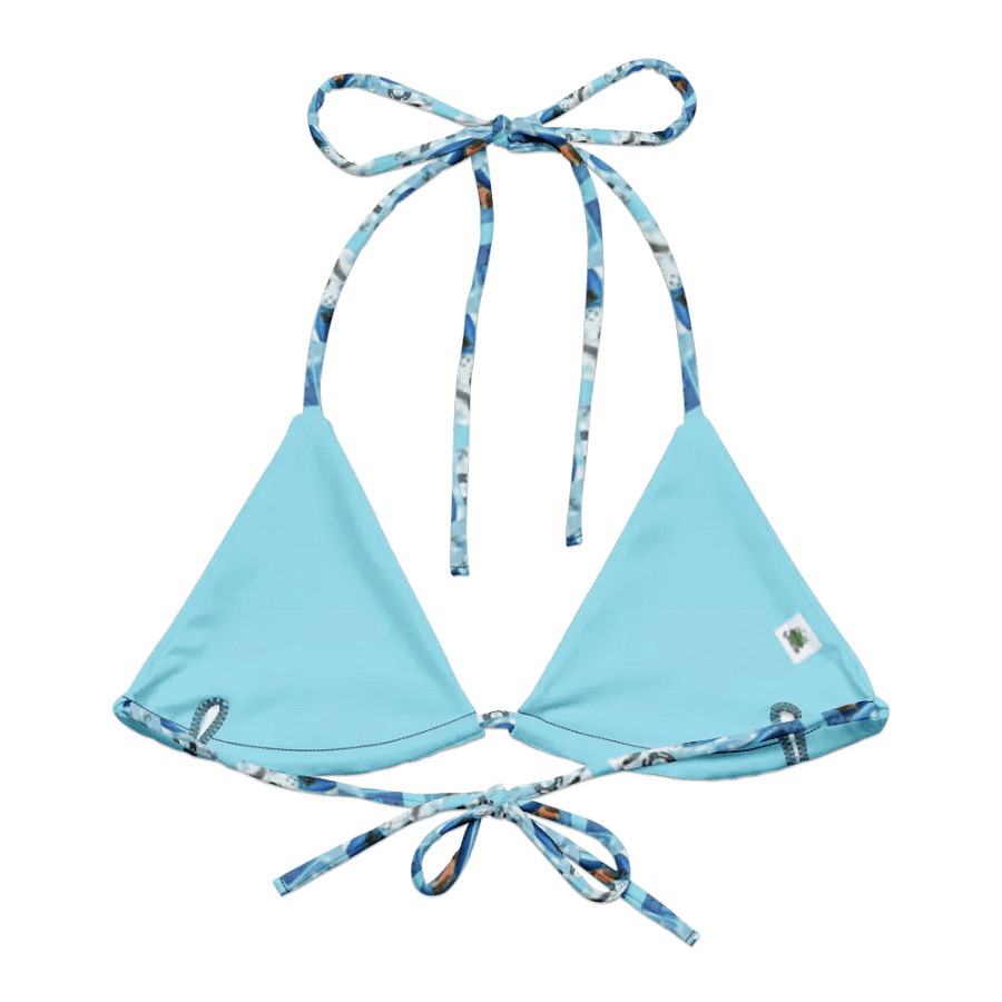 Sea style Dalmacija summer (photoshop by Dina R.) - Recycled Padded String Bikini Top product image (1)