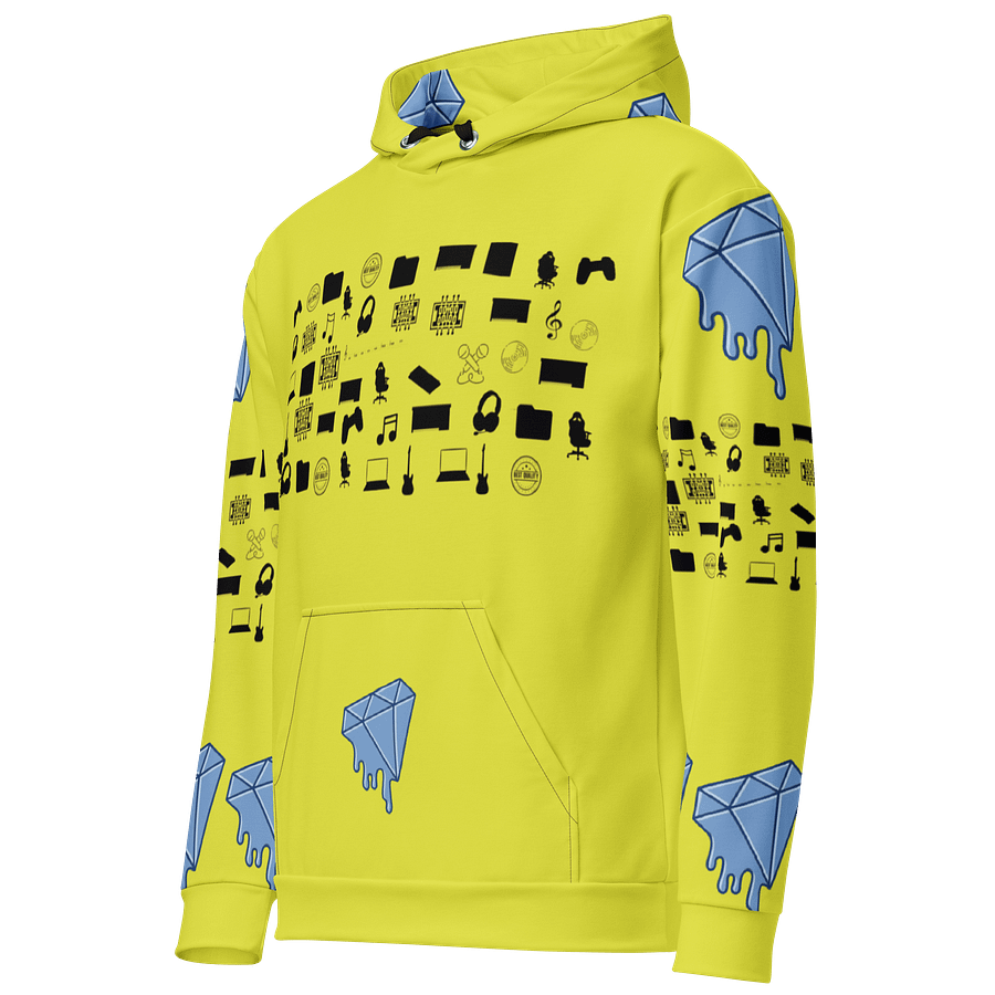 Yellow Vlog Academy All-Over Print Recycled Unisex Hoodie product image (2)