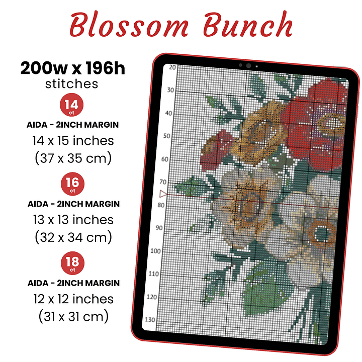 Blossom Bunch Cross Stitch Pattern product image (2)