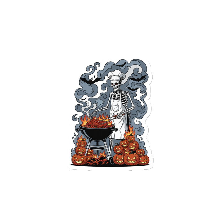 Skeleton Pitmaster: Midnight Kettle BBQ Magnet product image (2)
