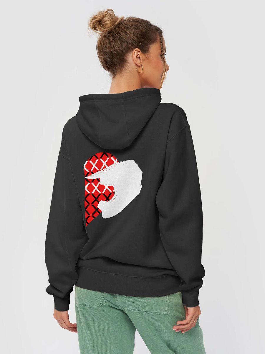Valentine Matching Off-Road Helmet Heart Hoodie (White-Right) product image (1)