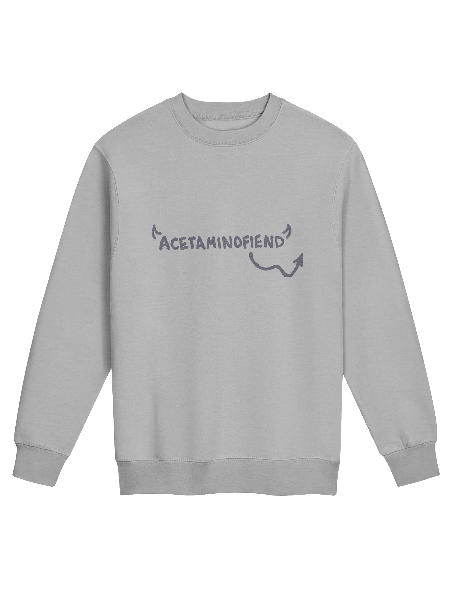 ACETAMINOFIEND handwritten (lavender) heather crewneck product image (1)