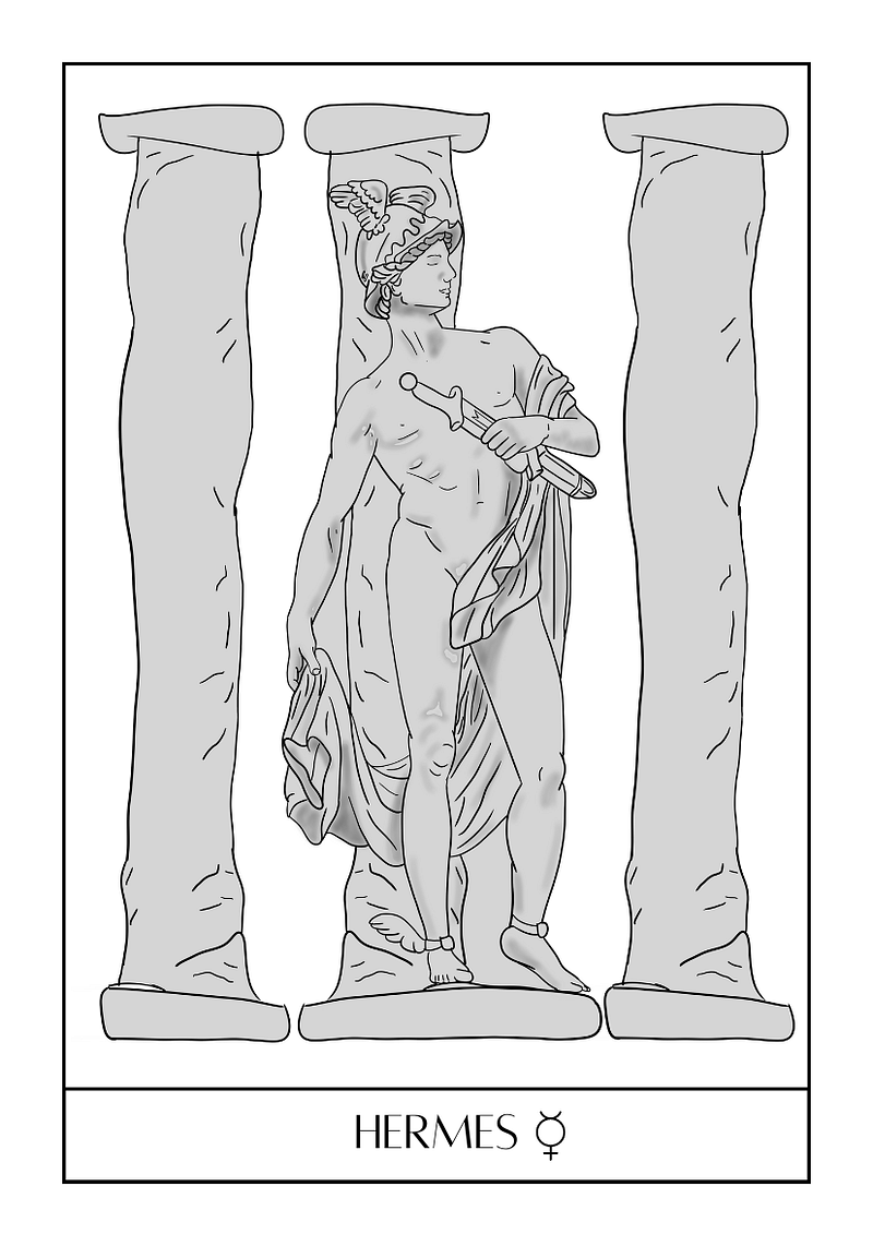 Printable Tarot Deck Minimalistic Greek Gods