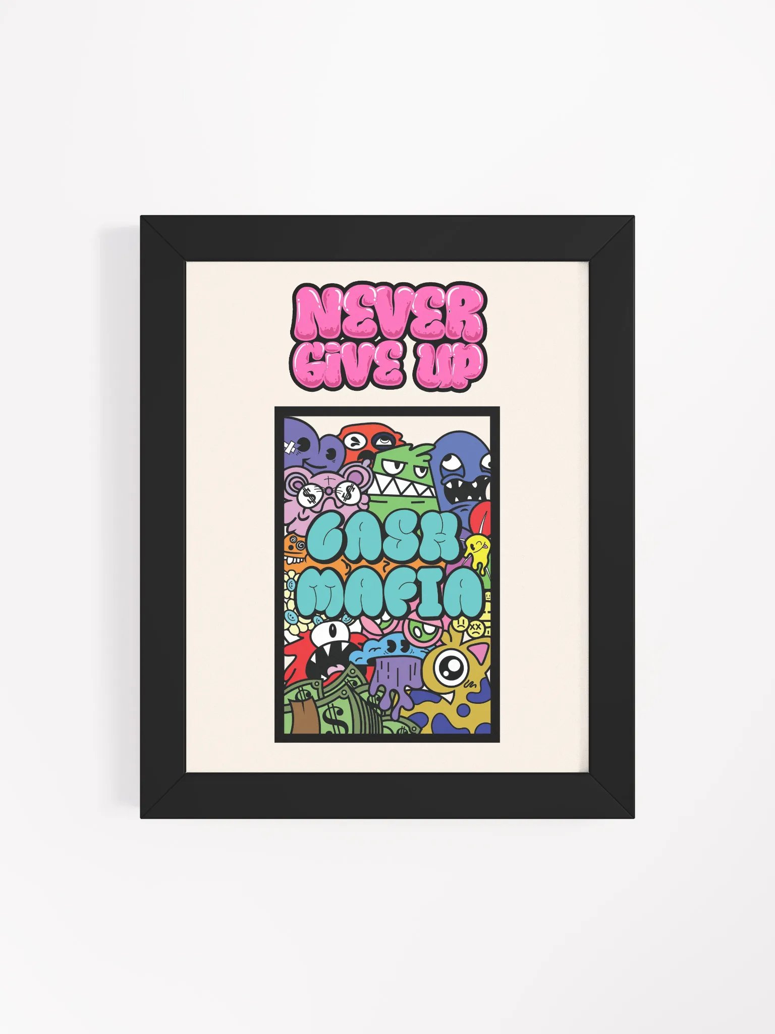 NEVER GIVE UP FRAMED POSTER💙 product image (4)