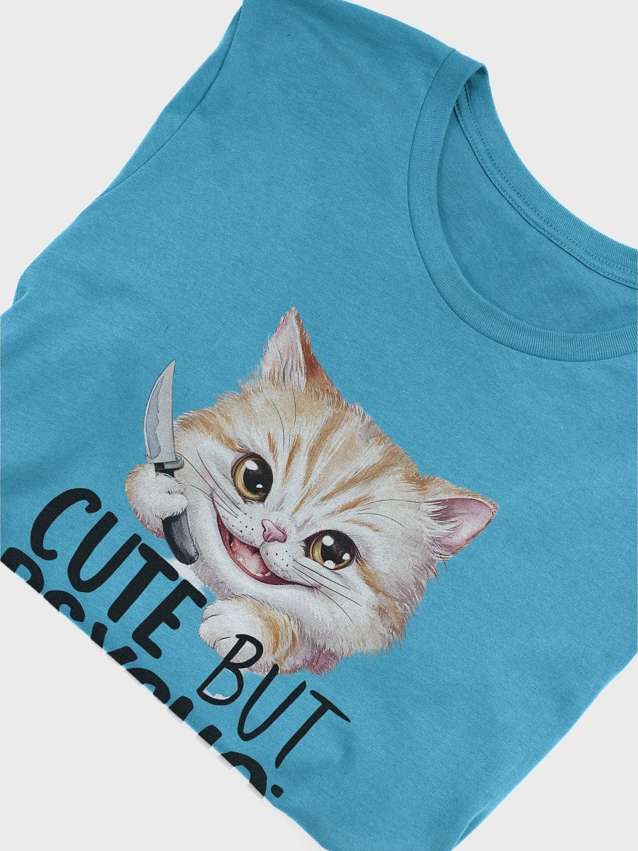 Cute But Psycho Cat T-Shirt – Quirky & Playful Design product image (6)