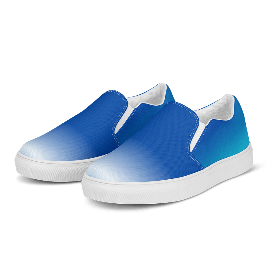 Azure Gradient Men's Slip-On Canvas Shoes product image (3)