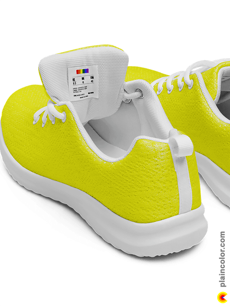Women's Bright Yellow Athletic Shoes Lace-up Sneakers product image (5)