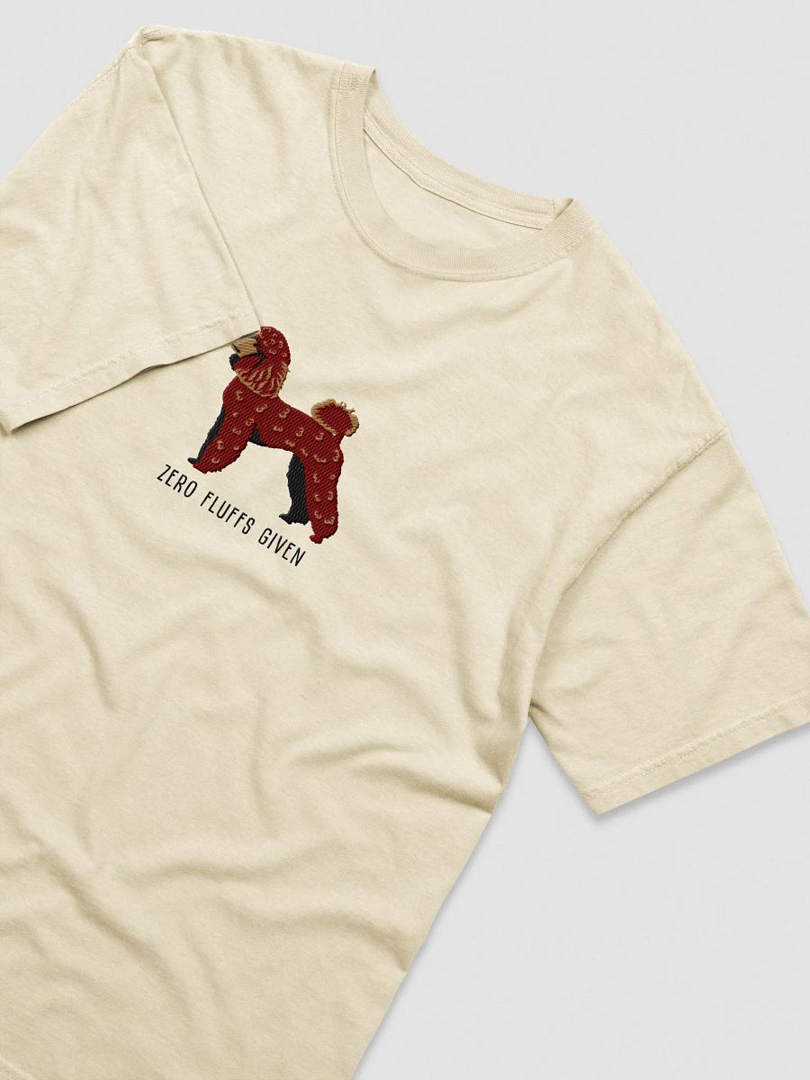 Zero Fluffs Given T-Shirt(Embroidered) of a Miniature Poodle(Chocolate) product image (43)