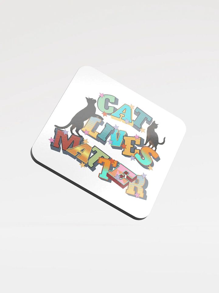 Cat Lives Matter Star-Studded Feline Coaster product image (1)