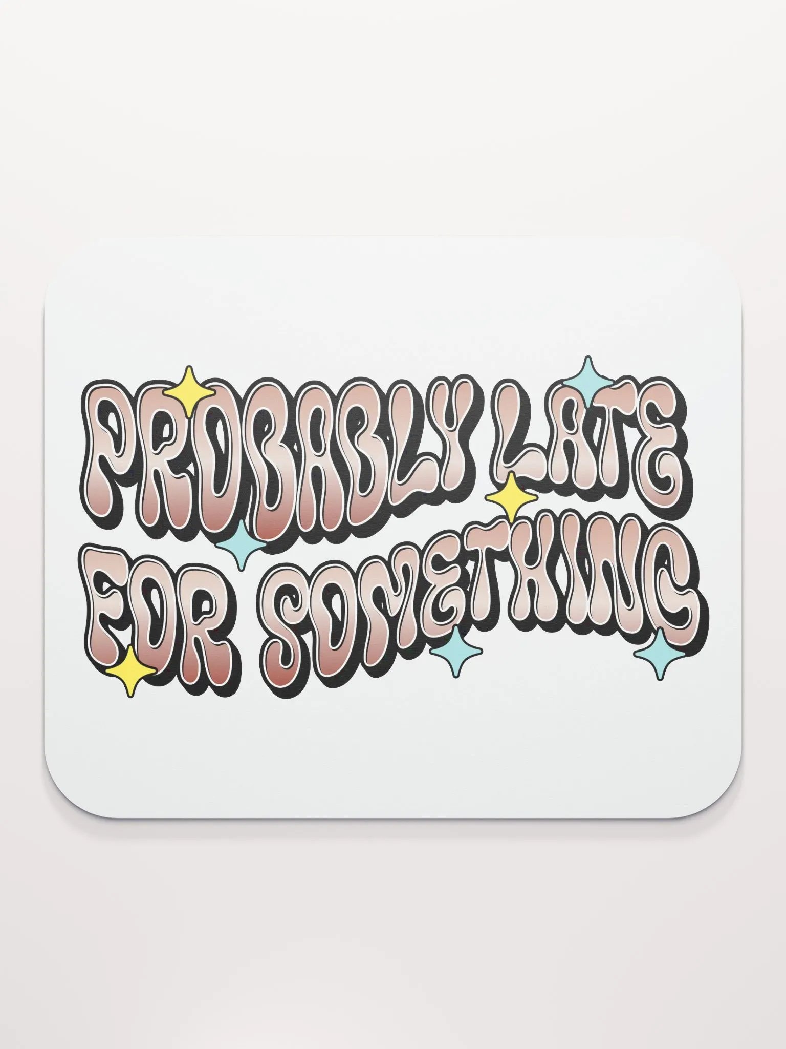 Probably Late For Something Retro Vibes Mouse Pad product image (2)