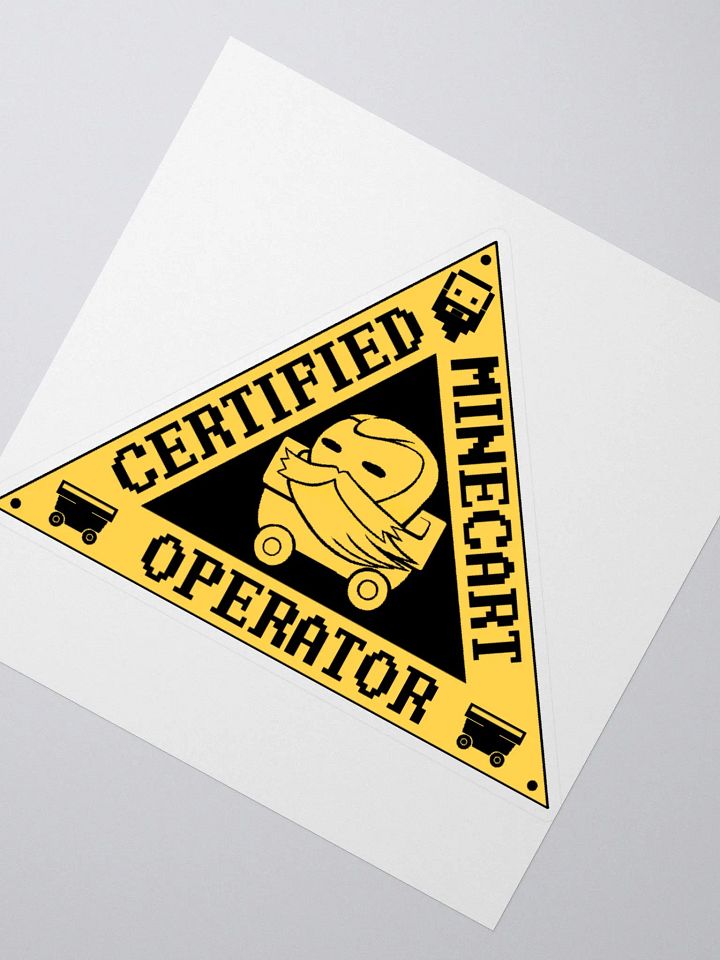MINECART CERTIFICATION TRIANGLE (Sticker) product image (2)